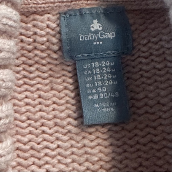GAP Pink Cable Knit Cardigan - Picture 2 of 4